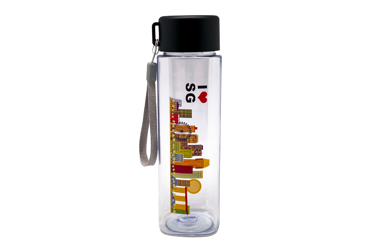 National Day Design Square Plastic Bottle Water Container