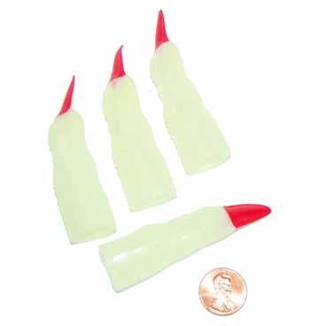 Glow in the Dark Martian Fingertips (144 total pieces in 2 bags) 14?› each