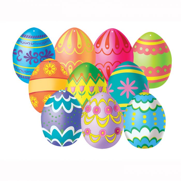 Mini Easter Egg Cutout Assortment 4.5" (10 PACK)