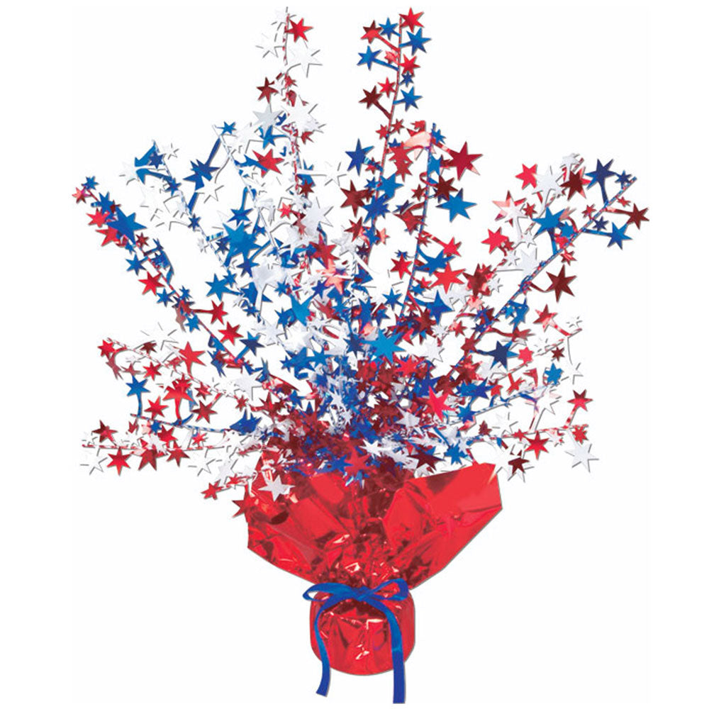 Gleam 'N Burst Centerpiece - Red White Blue 15" (EACH)