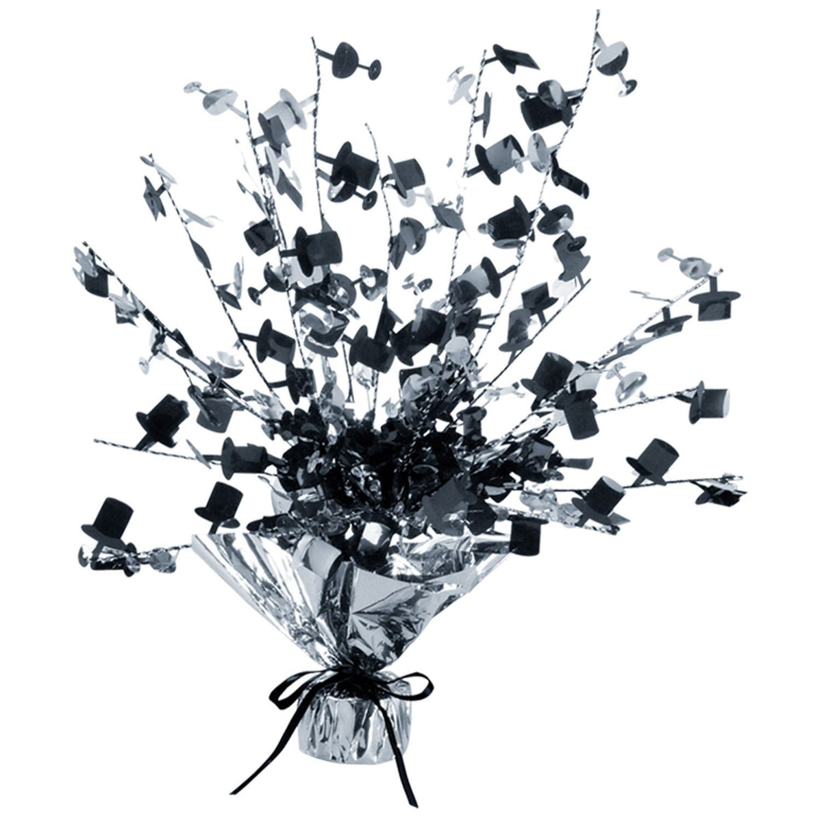Champagne Glass & Top Hat Centerpiece 15" (EACH)