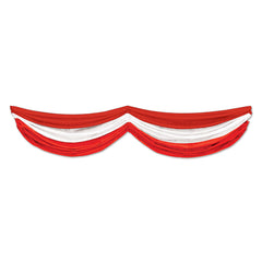 Red & White Fabric Bunting 5'10" (EACH)