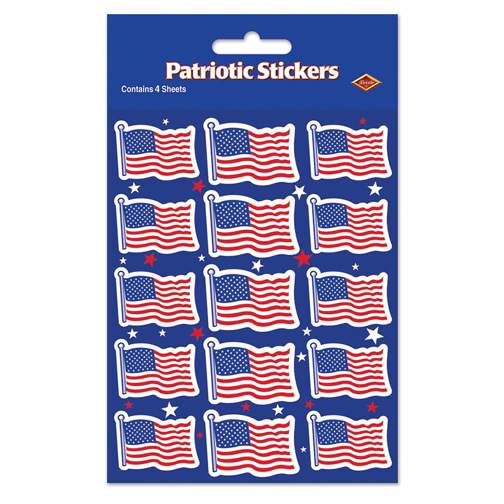 Stickers - Patriotic US Flags 1.25" (EACH)