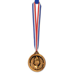 Award Medal On Ribbon - Bronze 4" (EACH)