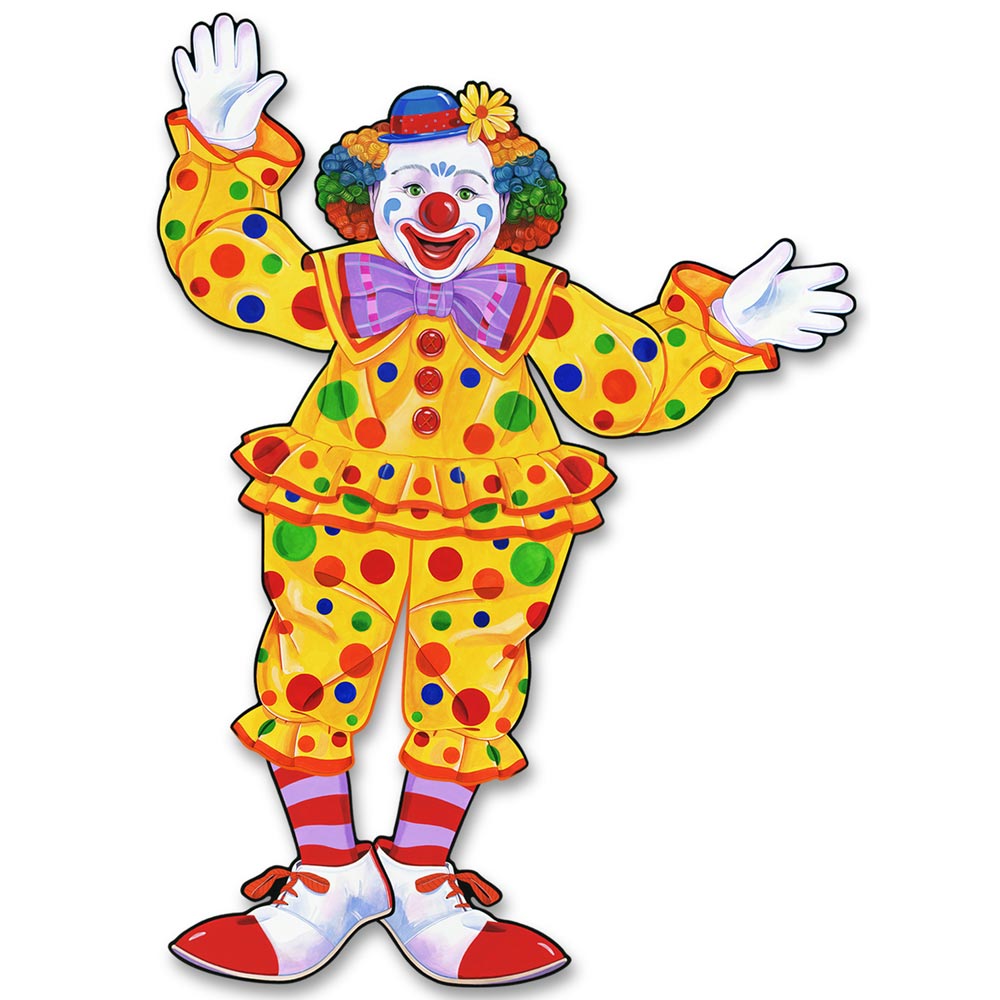 Jointed Circus Clown Cutout 30" (EACH)
