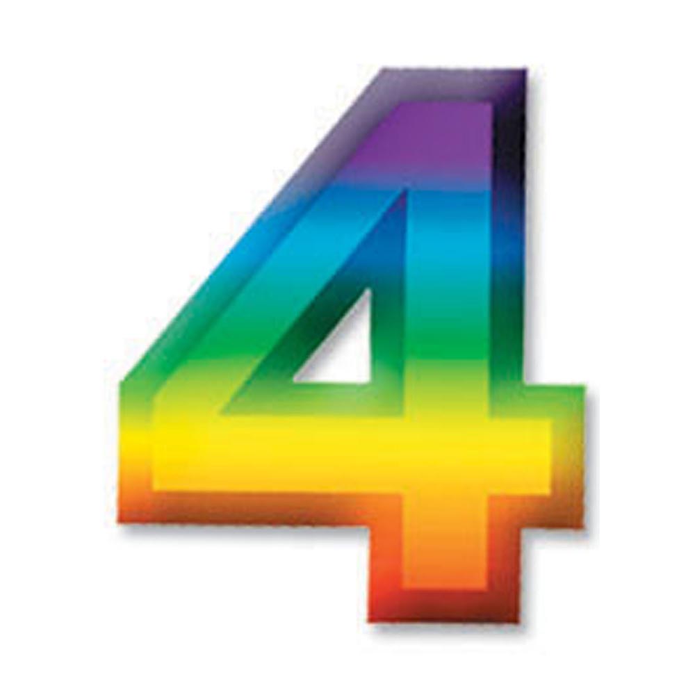 Plastic 3D Number "4" 11" (EACH)