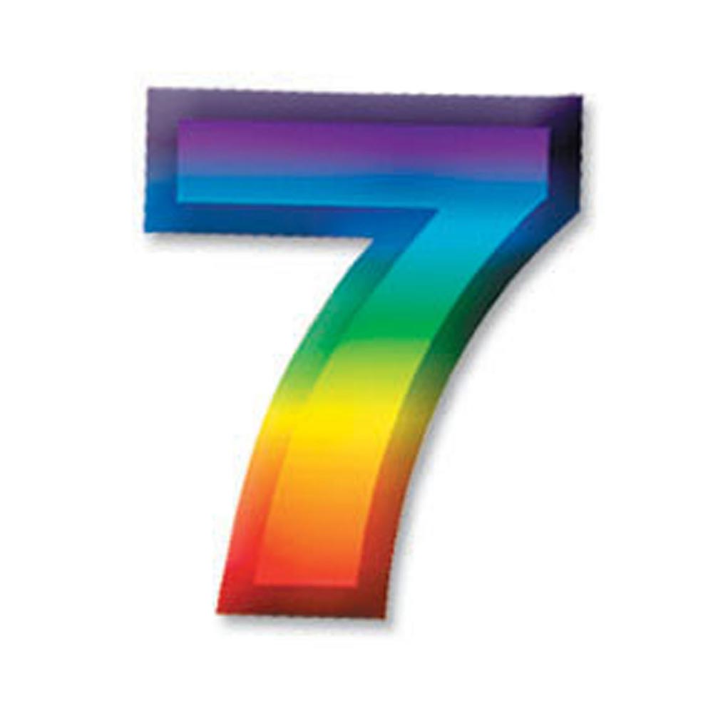Plastic 3D Number "7" 11" (EACH)