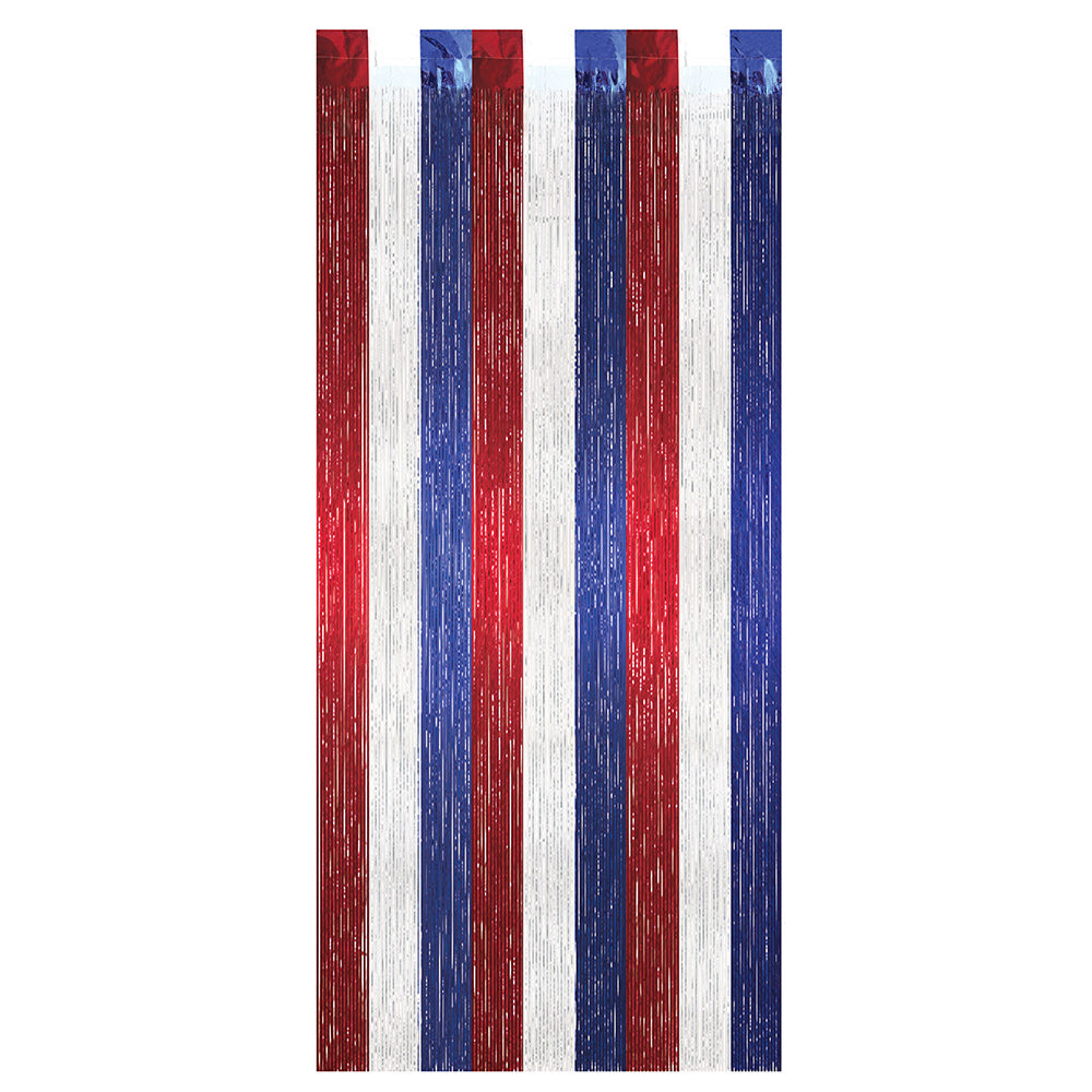 Red White and Blue Mylar Curtain 8' x 3' (EACH)