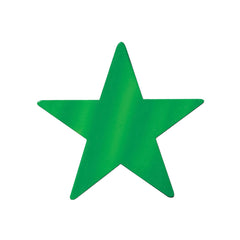 Foil Star Cutout - Green 5" (EACH)