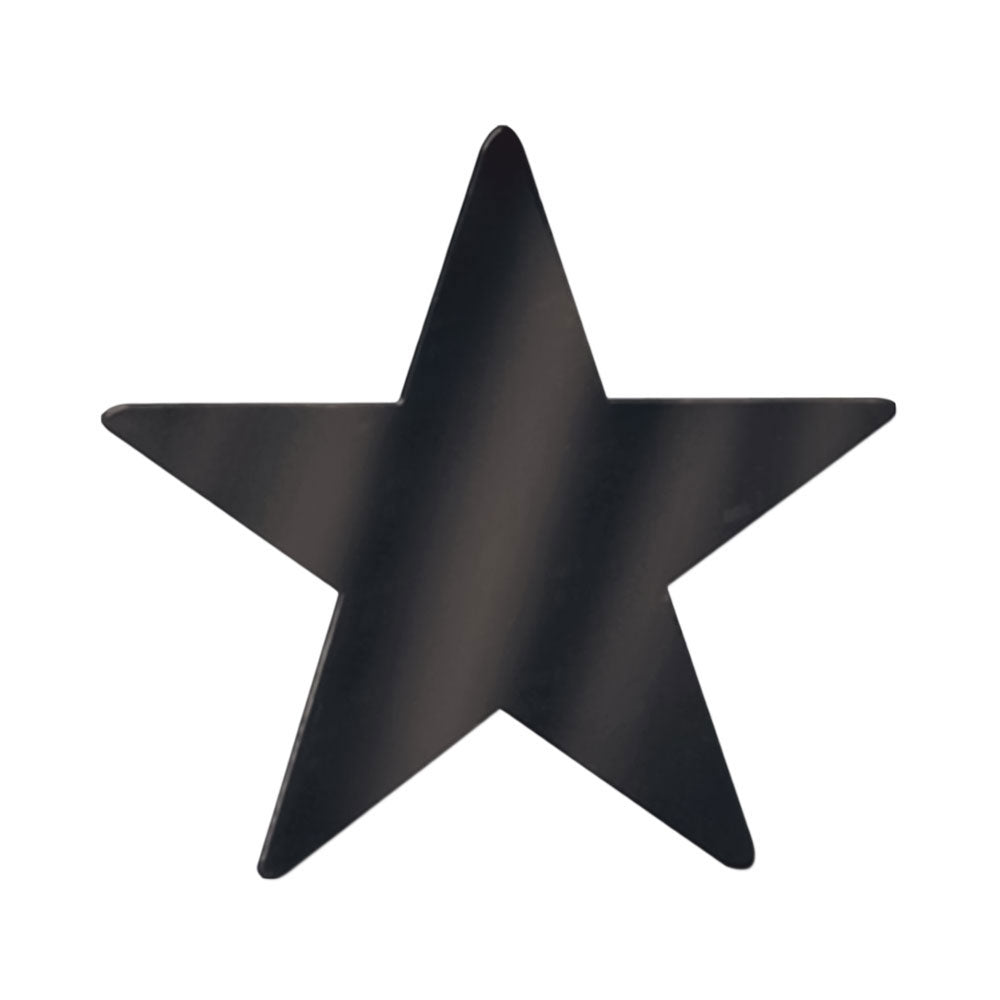 Foil Star Cutout - Black 9" (EACH)