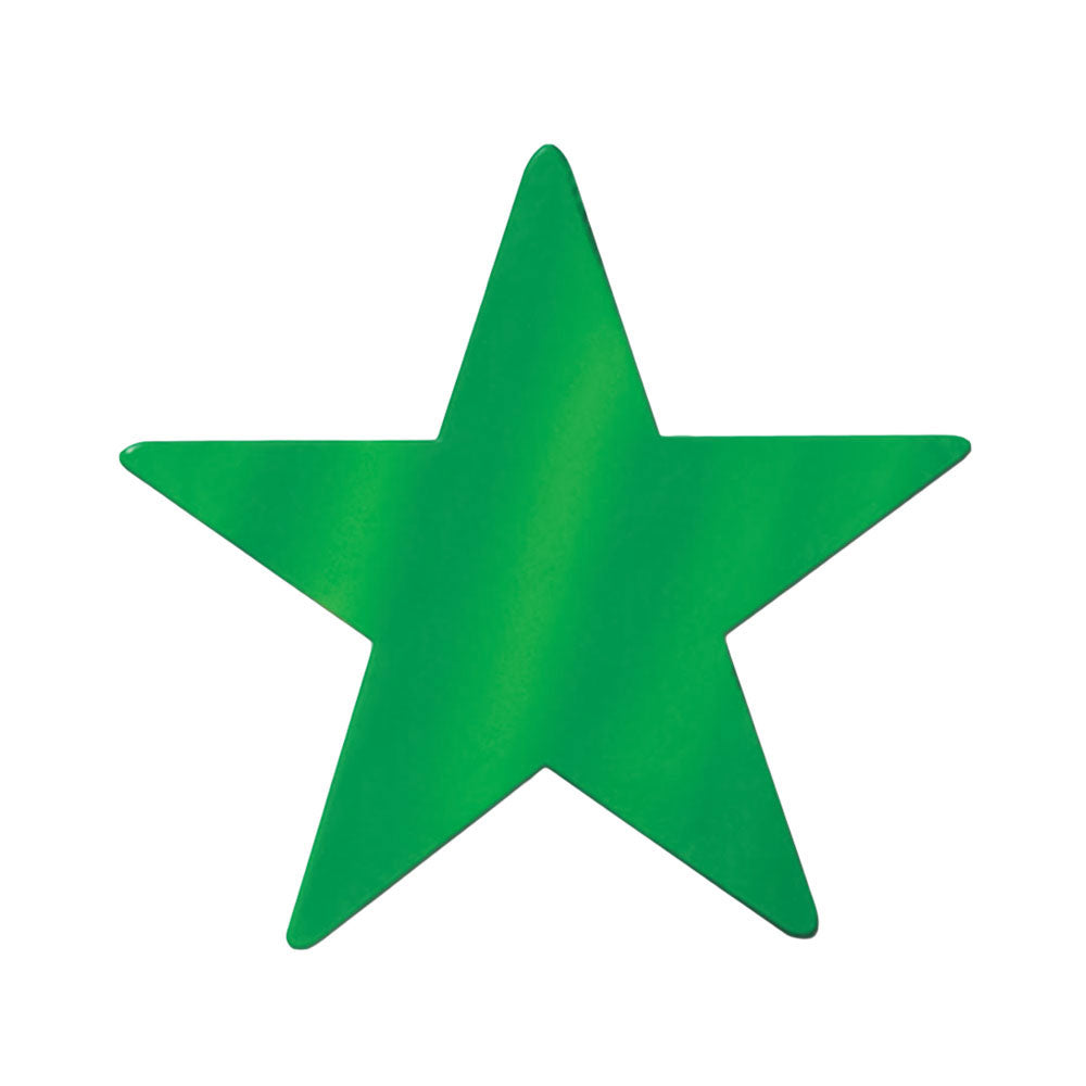 Foil Star Cutout - Green 9" (EACH)