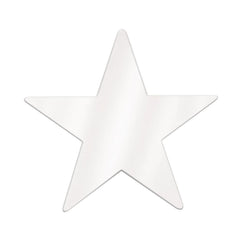 Foil Star Cutout - White 9" (EACH)