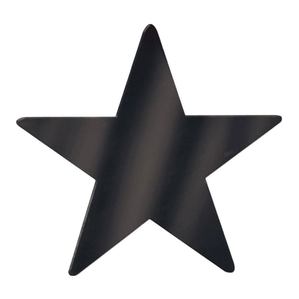 Foil Star Cutout - Black 12" (EACH)