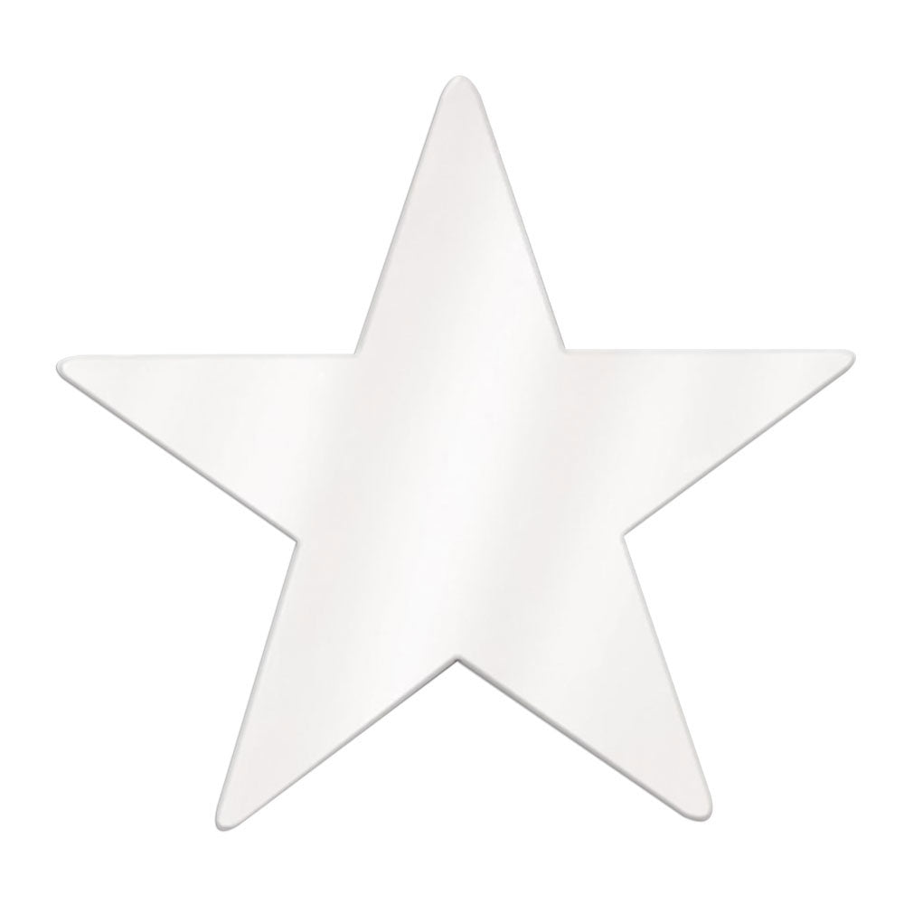 Foil Star Cutout - White 12" (EACH)