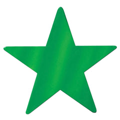Foil Star Cutout - Green 15" (EACH)