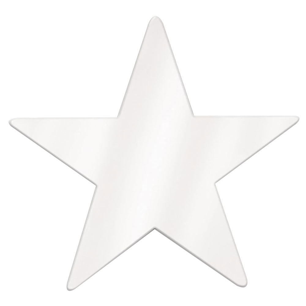 Foil Star Cutout - White 15" (EACH)