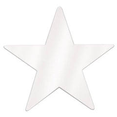 Foil Star Cutout - White 15" (EACH)