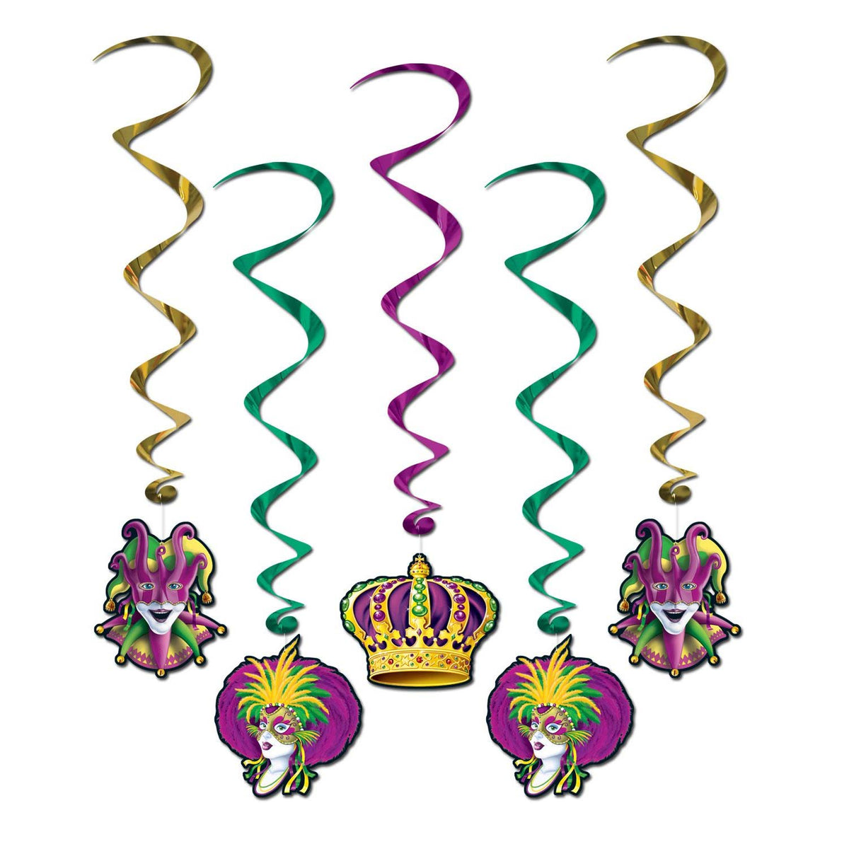 Mardi Gras Whirl Assortment 40" (5 PACK)