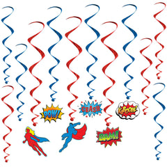 Superhero Hanging Whirls 17" - 31-1/2" (12 PACK)