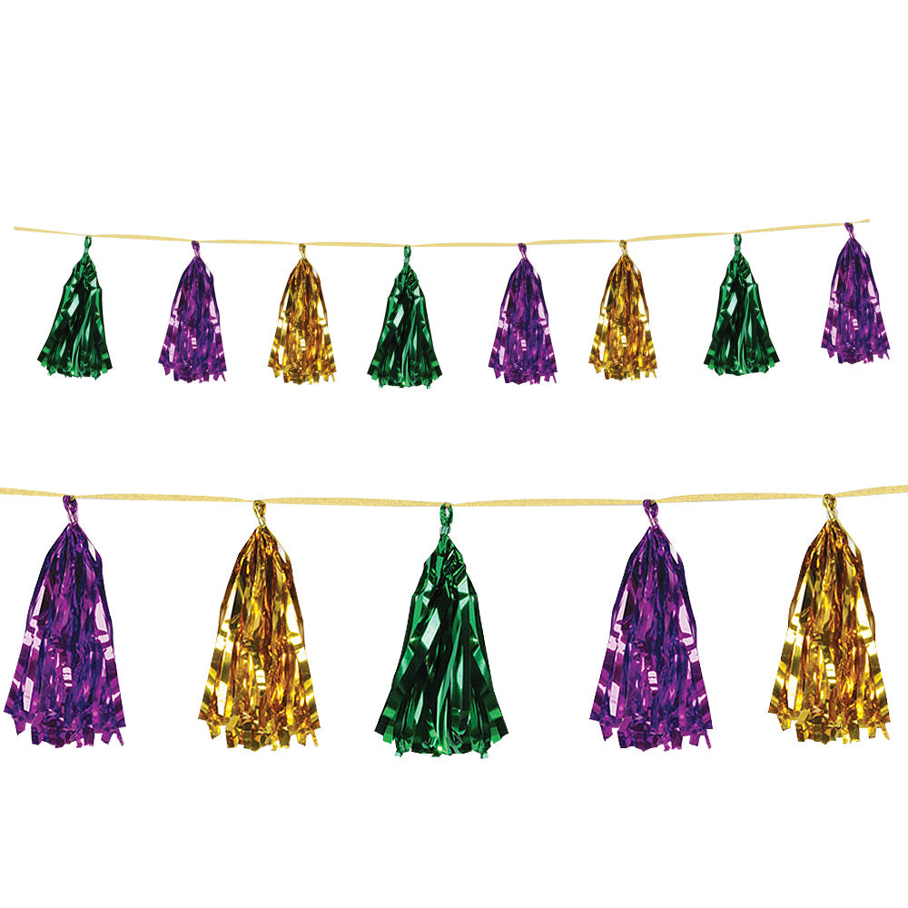Mardi Gras Tassel Garland 8' (EACH)