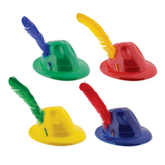 Alpine Hat - Plastic With Feather Assorted (EACH)