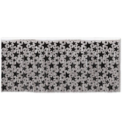 Table Skirt - Silver With Black Stars 30" x 14' (EACH)