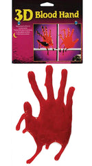 REALISTIC 3D GEL BLOODY HAND PRINTS ( sold by the piece or dozen pair )