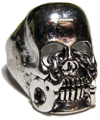SKULL HEAD W HANDCUFF EYES BIKER RING  (Sold by the piece) *