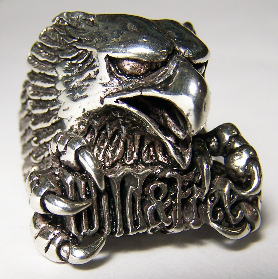 WILD AND FREE EAGLE HEAD DELUXE BIKER RING (Sold by the piece) **-  CLOSEOUT AS LOW AS $ 3.50 EA
