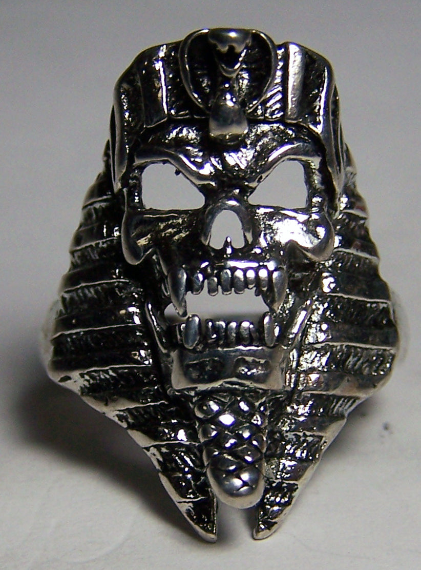 SkULL FACE EGYPTIAN PHARAOH BIKER RING (Sold by the piece)