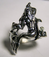 POSEIDON GREEK GOD OF SEA BIKER RING  (Sold by the piece) * CLOSEOUT 2.95 EA
