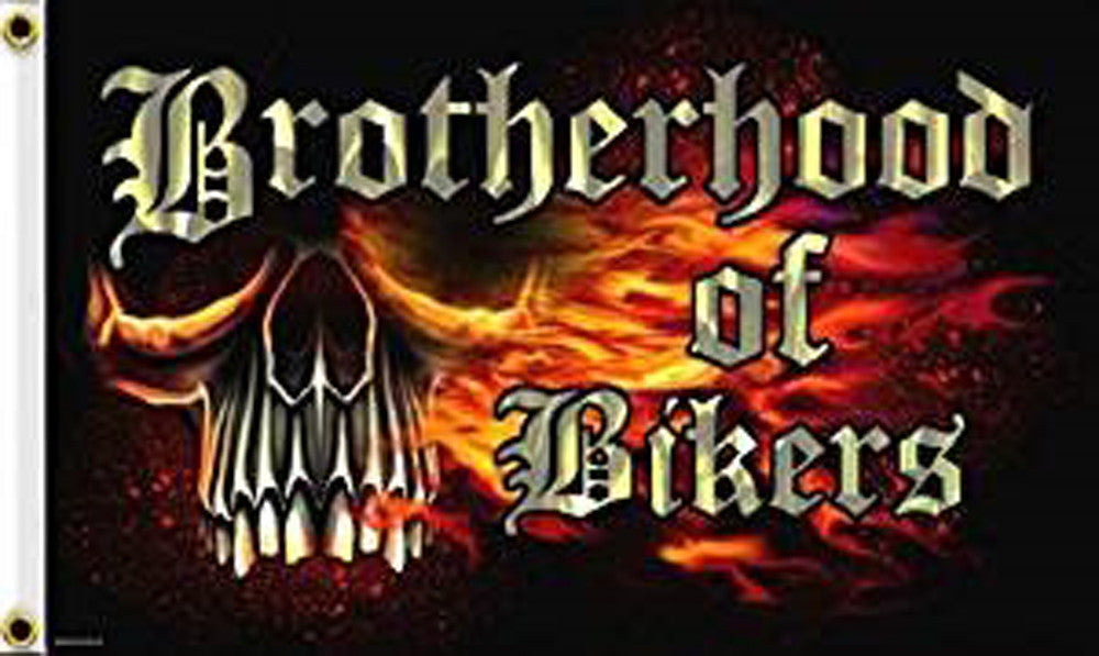 BROTHERHOOD BIKER DELUXE 3' X 5' BIKER FLAG (Sold by the piece)