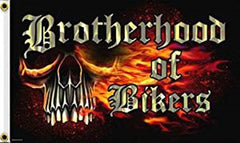 BROTHERHOOD BIKER DELUXE 3' X 5' BIKER FLAG (Sold by the piece)