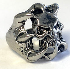 CLAW HOLDING SKULL METAL BIKER RING (SOLD BY THE PIECE)