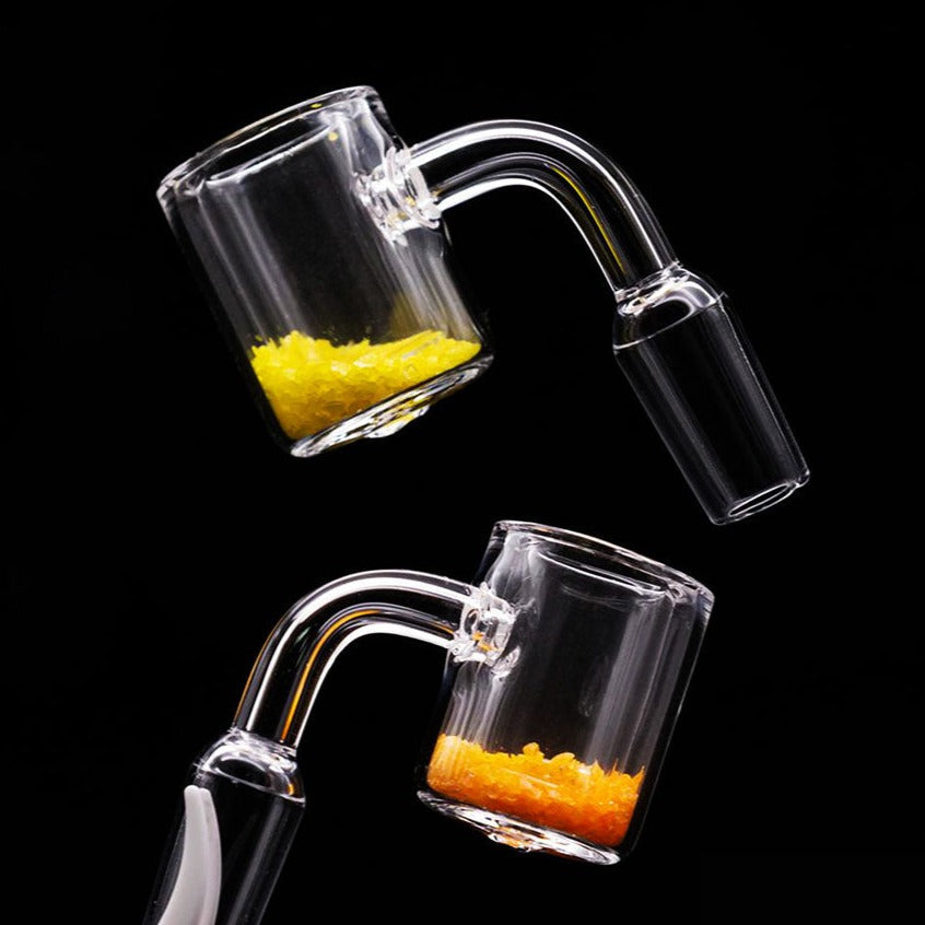 Thermochromic Banger with Sand  14mm Male Yellow Color Changes