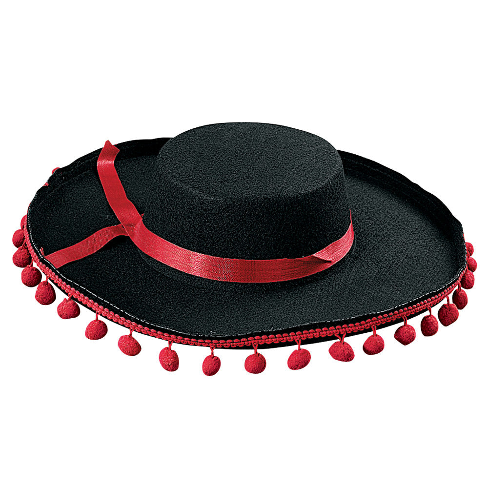Flamenco Hat With Pom Poms (EACH)