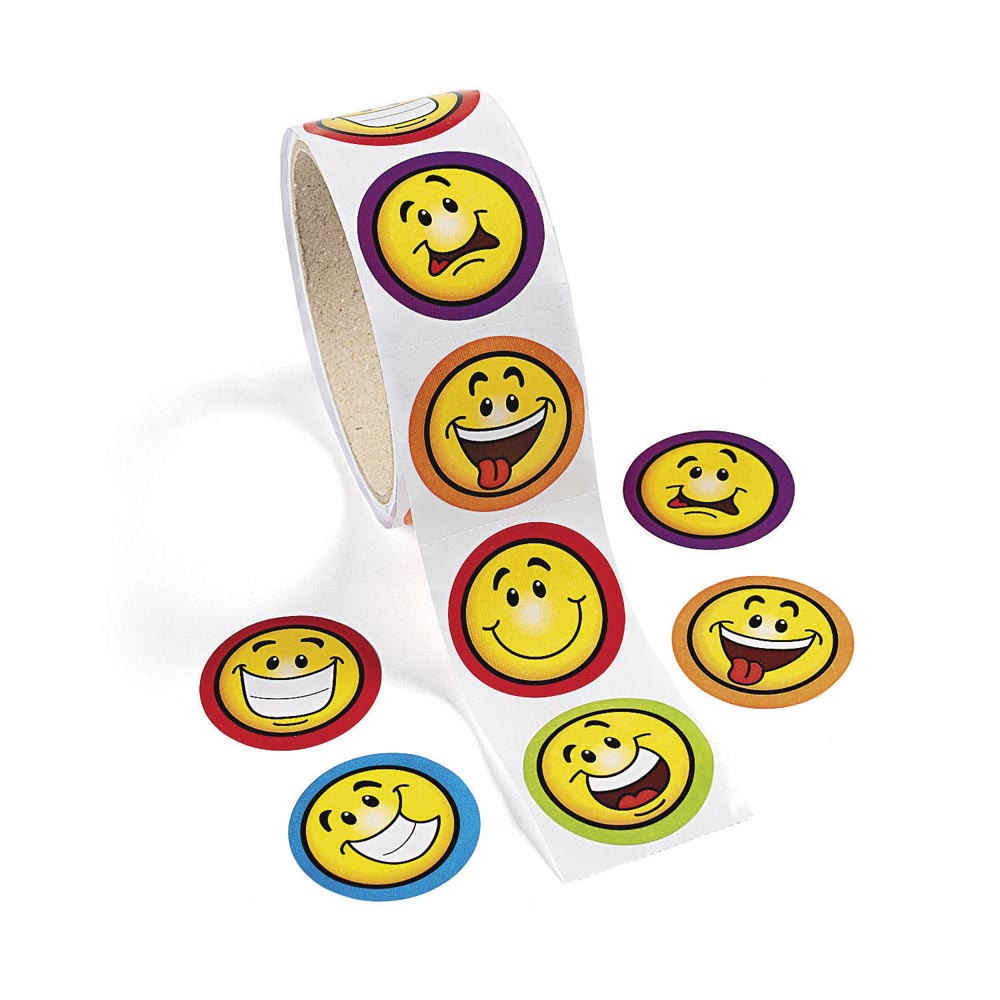 Stickers - Goofy Smile Assortment 1.5" (100 PACK)
