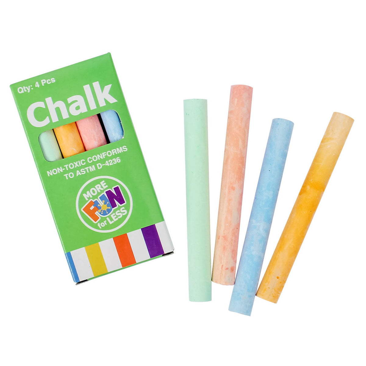 Sidewalk Chalk 3.5" 4 Count (DZ)