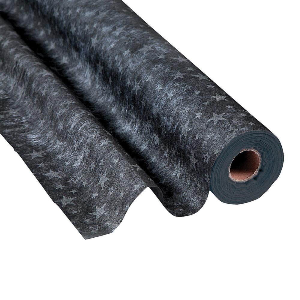 Gossamer - Black With Silver Stars 3' x 100' (EACH)