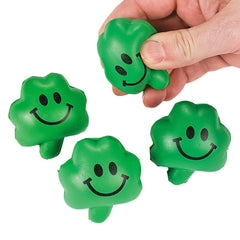 Mini Shamrock Foam Stress Toys 2" (24 PACK)