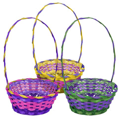 Small Round Bamboo Easter Basket Assortment 8" (DZ)
