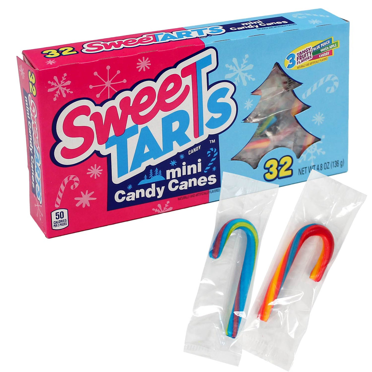 SweeTARTS Mini Candy Canes (BB November 2025) (32 PACK)