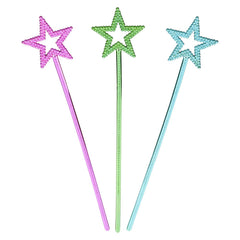 12 Piece 14.5" Metallic Star Wand