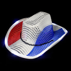 Light Up Patriotic Cowboy Hat (EACH)