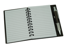A5 wire-o hard cover Notebook with Pen