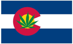 COLORADO STATE MARIJUANA POT LEAF 3 X 5 FLAG ( sold by the piece )