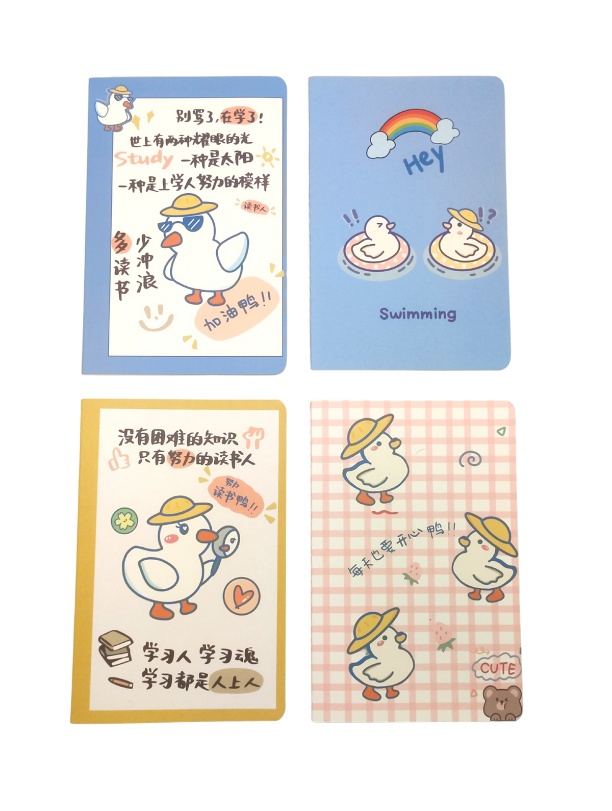 A5 Notebooks Cute Duck Design Cartoon Pattern Paper Cover Mini Notebook