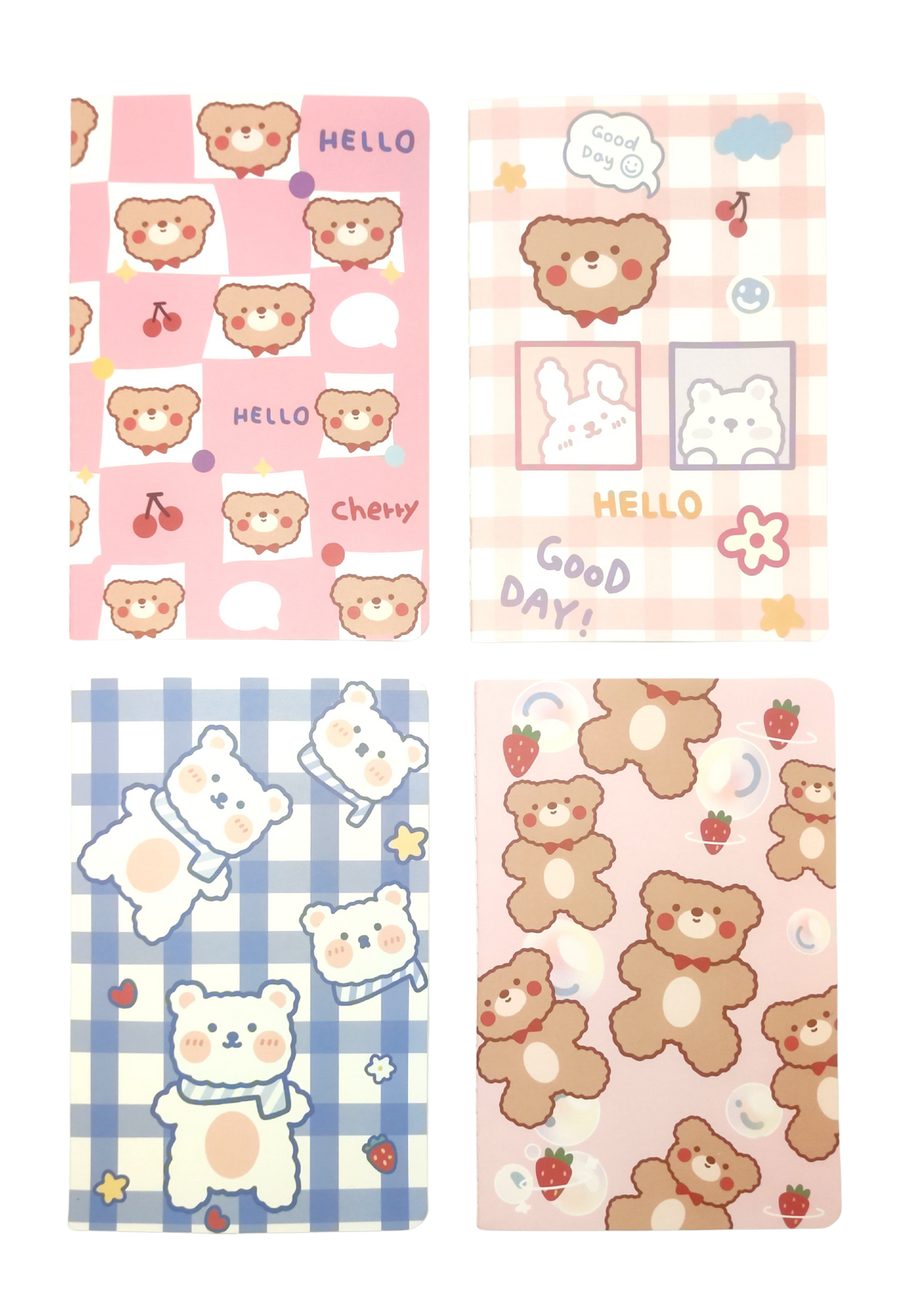 A5 Notebooks Bear Design Cartoon Pattern Paper Cover Mini Notebook