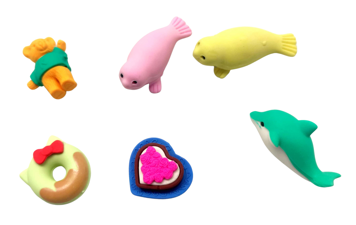 Novelty 4 Piece Eraser Set