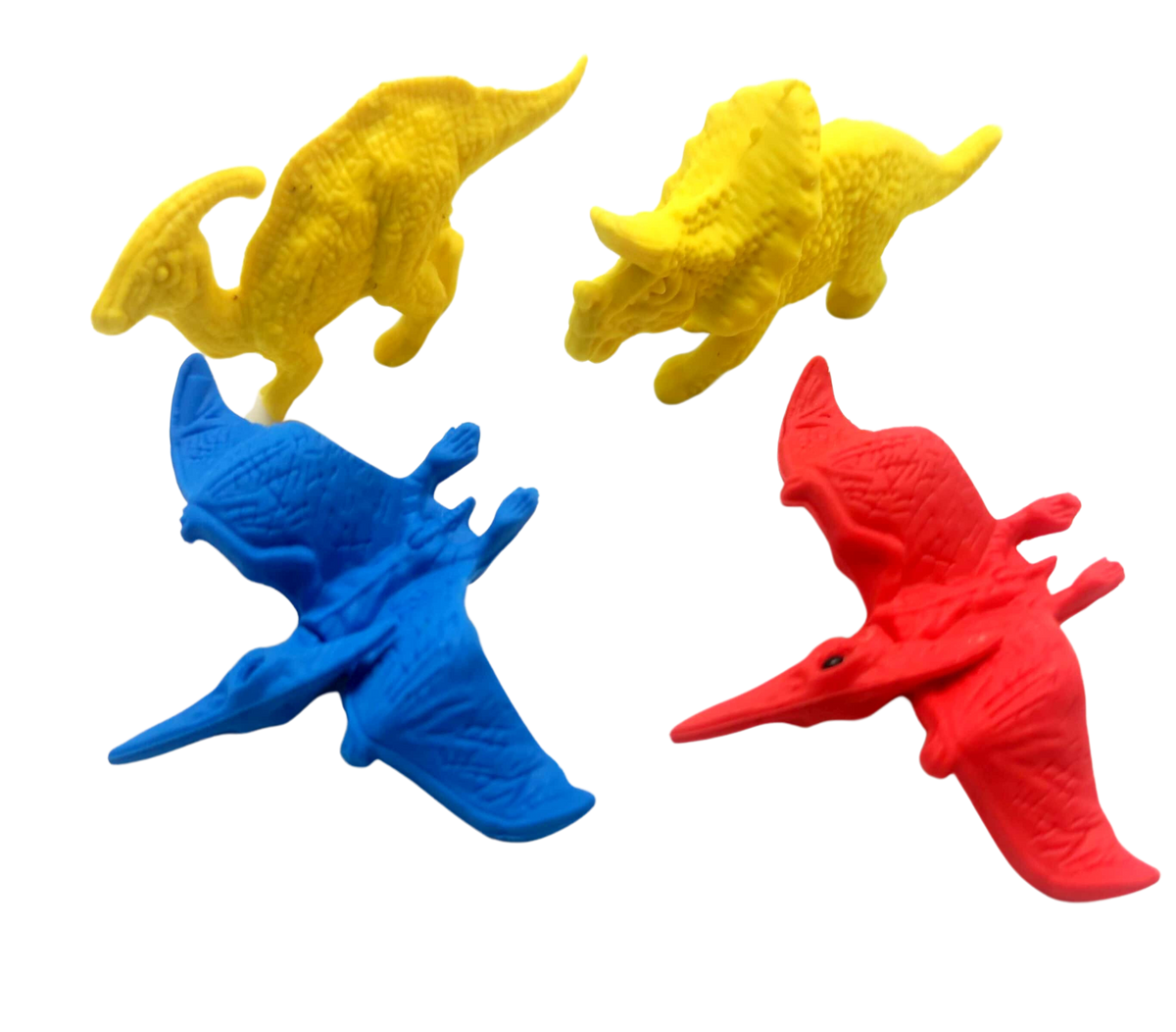 Novelty Dinosaur Mini 4 Piece Eraser Set